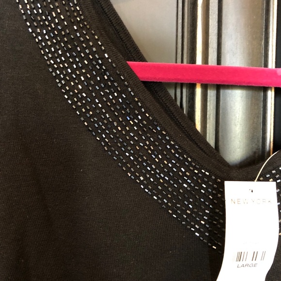 NWT Black Beaded Sweater - Picture 7 of 7